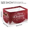 2 Pack Storage Basket Christmas Greetings Snowflakes Storage Basket for Shelves Storage Cubes Storage Bins for Organizing Closet Shelf, Collapsible Fabric Nursery Storage Bin view 4