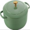 Ballarini Z1023-103 Bellamonte Round, 8.7 inches (22 cm), Herbal Green, Two-Handled Pot, Casting, Enameled Pot, Induction Compatible, Authentic Japanese Product view 1