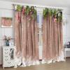 Christmas Curtains,Christmas Wooden Background with Snow Fir Tree Blackout Room Curtainsfor Living Room Bedroom Or Office Curtains Window Curtain 2 Panels 52x84in view 4