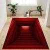 3D Vortex Rug, 3D Illusion Rug, Red Rectangular Illusion Rug, Vortex Illusion Carpet, 3D Effect, Optical Illusion (55x78)=140x200cm view 1
