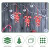 6pcs Christmas Candy Lollipop Ornaments Peppermint Candy Cane Hanging Decor for Xmas Tree Party Decorations Supplies view 2