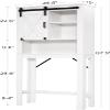 SOSPIRO Farmhouse Over The Toilet Storage with Sliding Barn Door, Freestanding Bathroom Over The Toilet Organizer Above Toilet Storage Cabinet with Adjustable Shelf, Tall Bathroom Space Saver, White1 view 2