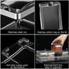 2 Set Acrylic Seasoning Organizer Box 10 x 4 x 3.2 in 8 Clear Seasoning Rack Spice Pot Condiment Container with Lid and Spoon Storage Container Spice Jar for Sugar Salt Kitchen Cooking Organizer view 3