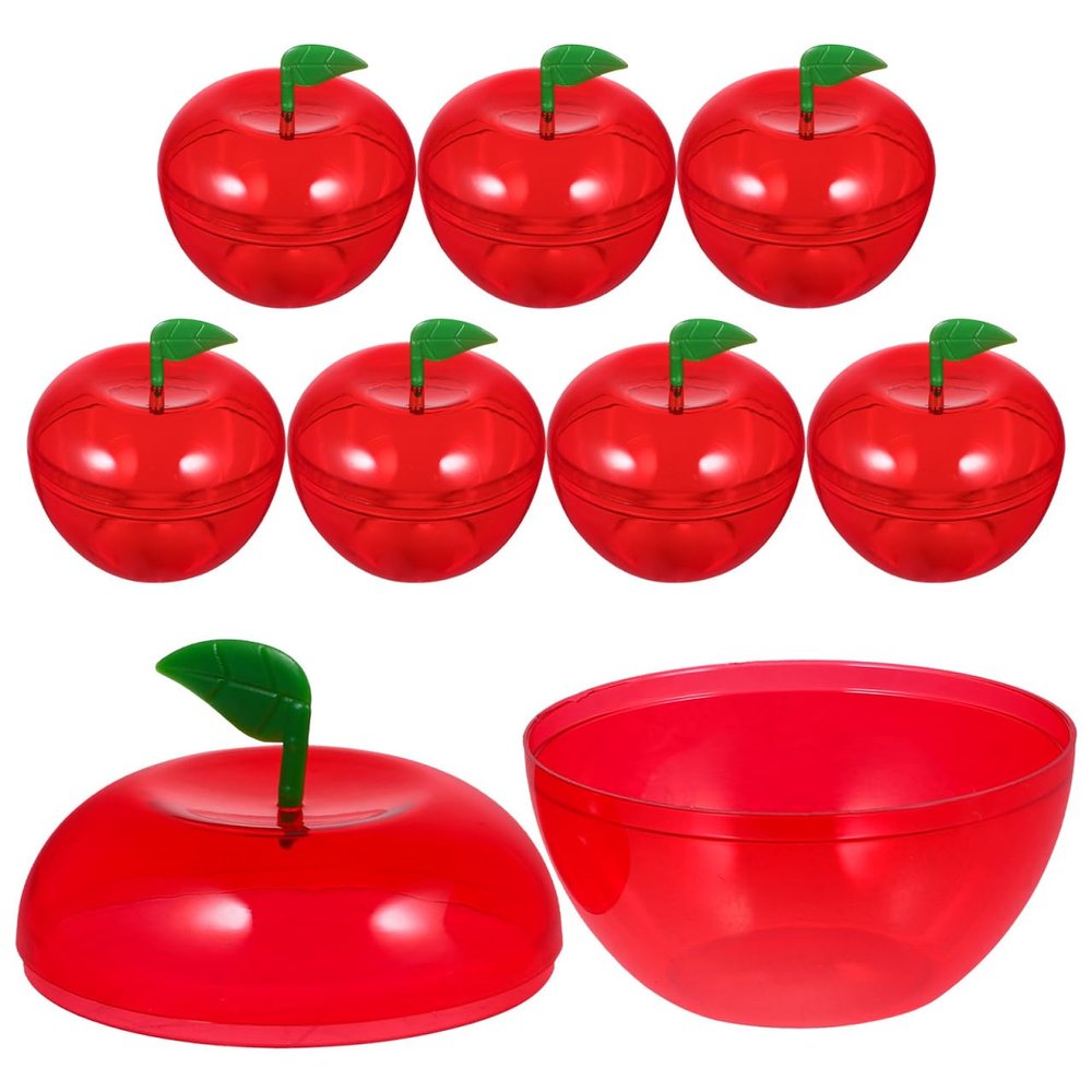 8Pcs Small Candy Boxes,Plastic Filled Red Containers,Chocolate Treat Cookie Jar Favor Boxes for Party Wedding Christmas Valentine's Day