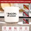 SOLIGT Ceramic Bacon Cooker for Microwave Oven - Splatter-Proof Design Microwave Bacon Cooker with Lid and Bonus Tongs - Easy Faster Bacon Maker for Yummy Crispy Bacon view 2