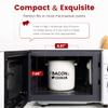 SOLIGT Ceramic Bacon Cooker for Microwave Oven - Splatter-Proof Design Microwave Bacon Cooker with Lid and Bonus Tongs - Easy Faster Bacon Maker for Yummy Crispy Bacon view 3