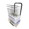 SOBS Mobile Classrooms Art Drying Rack for Painting Panels, Paper & Prints, Sturdy Metal Art Rack Artwork Storage Display Rack with Wheels, 15/20/30 Shelves (Size : 32x42.5x75cm) view 1