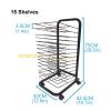 SOBS Mobile Classrooms Art Drying Rack for Painting Panels, Paper & Prints, Sturdy Metal Art Rack Artwork Storage Display Rack with Wheels, 15/20/30 Shelves (Size : 32x42.5x75cm) view 2