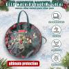 Shappy 4 Pcs Christmas Wreath Storage Bag Wreath Storage Container with Clear Window Plaid Box with Handles for Storing Garland Holiday Wrapping(Red,30 x 7 Inch) view 4