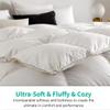 APSMILE Luxurious Oversized King Down Feather Fibers Comforter, Ultra-Soft Down Feathers Fiber Duvet, Hotel Collection Down Feather Fibers Comforter All Season Fluffy Duvet Insert (120x98, White) view 4