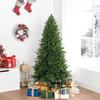 Naomi Home Traditional 4.5ft Prelit Artificial Christmas Tree with 679 Branch Tips, 200 Warm Lights and Metal Stand, 36" Wide Realistic Fir Christmas Tree with Lights view 1