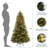 Naomi Home Traditional 4.5ft Prelit Artificial Christmas Tree with 679 Branch Tips, 200 Warm Lights and Metal Stand, 36" Wide Realistic Fir Christmas Tree with Lights view 2