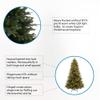 Naomi Home Traditional 4.5ft Prelit Artificial Christmas Tree with 679 Branch Tips, 200 Warm Lights and Metal Stand, 36" Wide Realistic Fir Christmas Tree with Lights view 4