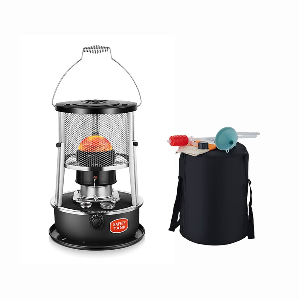 DUTIL Kerosene Stove,Non Electric Heater, Indoor Kerosene Space Heaters,Adjustable Height, for Camping, Burn More Fully Indoor Emergency Heater, with Storage Bag