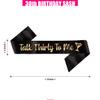 PartyForever 30th Birthday Party Decorations Talk Thirty to Me Black Sash with Rose Gold Letters view 4