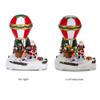 Christmas Village Houses,Christmas LED Lighted House Micro Landscape Battery Operated Ice Cream Shop Musical Animated Christmas Scene Christmas Village Hot Air Balloon House for view 2