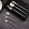 50 Piece Silverware Set for 10 Durable 18/10 Stainless Steel Flatware Home Kitchen Wedding Hotel Cutlery Utensils Small Waist Handle Nice Weight Knifes Forks and Spoons Delicate Tableware Set view 2