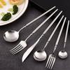 50 Piece Silverware Set for 10 Durable 18/10 Stainless Steel Flatware Home Kitchen Wedding Hotel Cutlery Utensils Small Waist Handle Nice Weight Knifes Forks and Spoons Delicate Tableware Set view 3