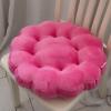 QQXX Flannel Flower-Shaped Seating Cushion,Round Cute Seat Pillow,Soft Thicken Chair Pads for Living Room bedrooms Dining RoomOffice,Rose red,40x7cm(16x3) view 1