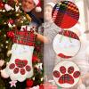 DegGod Personalized Christmas Pet Stocking with Names, 6 Pack 18 inches Dog Cat Paw Large Stocking Holders Gift Bag for Xmas Tree Hanging Decoration Home Fireplace Ornaments view 2