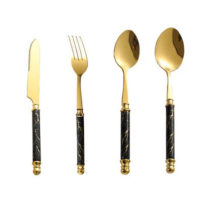 24 Piece Black Silverware Set for 6 Stainless Steel Flatware Sets Ceramic Handle Durable Kitchen Wedding Restaurant Cutlery Utensils Include Teaspoons Knifes Forks and Spoons Delicate Silverware Set