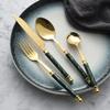 24 Piece Black Silverware Set for 6 Stainless Steel Flatware Sets Ceramic Handle Durable Kitchen Wedding Restaurant Cutlery Utensils Include Teaspoons Knifes Forks and Spoons Delicate Silverware Set view 2