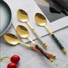 24 Piece Black Silverware Set for 6 Stainless Steel Flatware Sets Ceramic Handle Durable Kitchen Wedding Restaurant Cutlery Utensils Include Teaspoons Knifes Forks and Spoons Delicate Silverware Set view 4