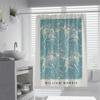 BYJING Art William Morris Shower Curtain Blue Retro Pattern Shower Curtain Set for Farmhouse Bathroom Waterproof & Quick Dry 108W x 72L(in) view 1