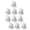 Zerodeko 20pcs Curtain Rod Support Clips Easy Install Towel Pole Holders for Home No Drill Adhesive Brackets Compatible Poles Stylish and Design for and Showers view 2