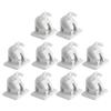 Zerodeko 20pcs Curtain Rod Support Clips Easy Install Towel Pole Holders for Home No Drill Adhesive Brackets Compatible Poles Stylish and Design for and Showers view 3