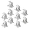 Zerodeko 20pcs Curtain Rod Support Clips Easy Install Towel Pole Holders for Home No Drill Adhesive Brackets Compatible Poles Stylish and Design for and Showers view 4