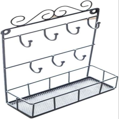 YQBUER Flashing Wrought Iron Jewelry Storage Rack Hairpin Wall Hanging Necklace Earring Earrings Bracelet Jewelry Creative Hanging Shelf