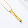 BIAIHQIE Bar Cremation Jewelry for Ashes Necklace Stainless Steel Memorial Urn Pendant Ashes Holder Keepsake Gift for Women Men view 3