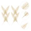 Yardwe 10pcs Glitter Leaf Picks for Christmas Tree Decoration Artificial Leaves for Floral Arrangements Vibrant Wreath Making Supplies for Holiday Home Decor view 3