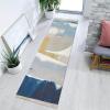Hallway Runner Rug Modern Blue Grey Yellow Washable Long Carpet Runners for Corridor, Kitchen, Hall, Entryway Floor Non-Slip Mat 80x450cm/100x400cm (Size : 2.6 ft x 19.7 ft) view 3