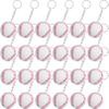 24 Pack Mini Baseball Stress Ball Keychains - Sports Ball Keychains, Party Bag Gift Fillers for Boys & Girls (Baseball) view 1