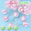 24 Pack Mini Baseball Stress Ball Keychains - Sports Ball Keychains, Party Bag Gift Fillers for Boys & Girls (Baseball) view 3