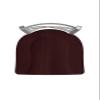 820 Catalina Stainless Steel 36" Swivel Bar Stool with Dark Cherry Oak Seat view 3