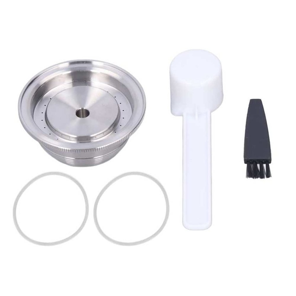 LANGshaw Refillable Coffee Pod Reusable Coffee Powder Capsule Stainless Steel 70ML Hemispherical Compatible For Vertuo Plus Coffee Accessories leisurely
