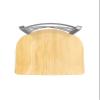 820 Catalina Stainless Steel 36" Swivel Bar Stool with Natural Oak Seat view 4