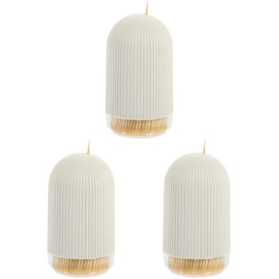 Healifty 3sets Wooden Toothpick Holder Travel Case Toothpicks for Cleaning Dental Tools Kit