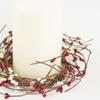Artificial Burgundy and Cream Pip Berry Candle Rings Pack of 4 Christmas Rustic Berry Farmhouse Home Decor for Centerpiece Decorations and Small Wreaths (Size: 7" diam) view 1