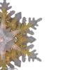 13.75" Lighted Gold and Silver Snowflake Christmas Tree Topper, Clear Lights view 3