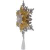 13.75" Lighted Gold and Silver Snowflake Christmas Tree Topper, Clear Lights view 4