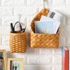 2pcs Wall Hanging Basket Hanging Wall Vegetable Basket Flower Vases Decorative Wicker Baskets Hand- Woven Storage Basket Handmade Rattan Basket Wall Baskets Apron Wooden Household view 2