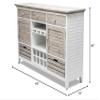 Sea Winds Trading Islamorada Sideboard with Wine Rack Dovetail Drawers Full Extension Ball Bearing Glides Mindi Wood 60 Inch Gray White Distressed Finish view 3