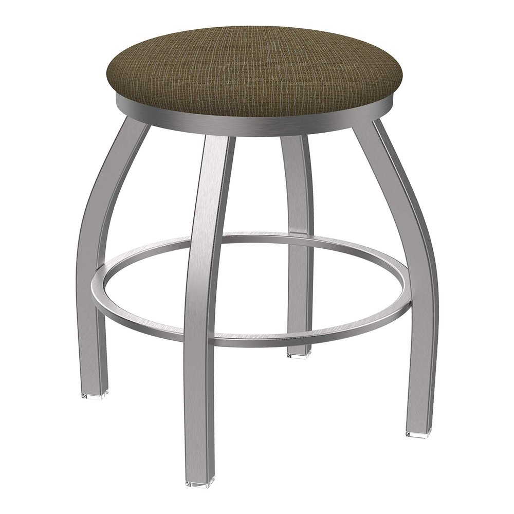 802 Misha Stainless Steel 36" Swivel Bar Stool with Graph Cork Seat