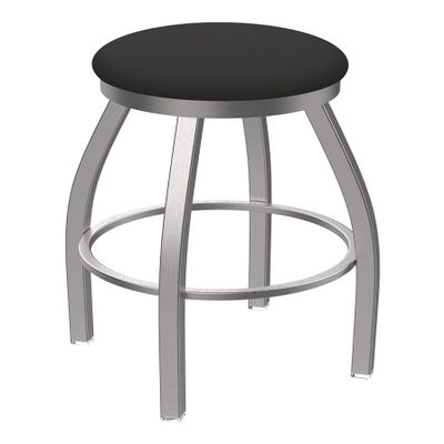 802 Misha Stainless Steel 36" Swivel Bar Stool with Canter Iron Seat