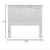 Sea Winds Trading Surfside Queen Headboard Distressed White Finish Mindi Wood Casual Wood 66.5 Inch Width 57 Inch Height view 3