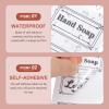 Garneck 12 Pcs Shampoo Label Dispenser Shampoo and Conditioner Dispenser Bathroom Stickers Clear Water Bottles Tag Hand Stickers Paper Sample Travel Water Proof view 3